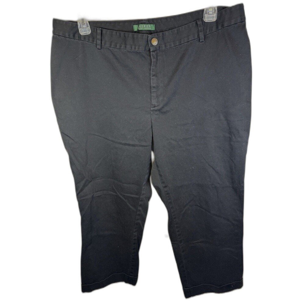 Lauren Ralph Lauren Women's Modern Fit Dark Navy Blue Classic Pants Size 18W